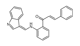 (E)-1-[2-[[(Z)-indol-3-ylidenemethyl]amino]phenyl]-3-phenylprop-2-en-1-one结构式