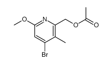 (4-bromo-6-methoxy-3-methylpyridin-2-yl)methyl acetate结构式