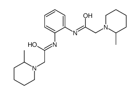 2-(2-methylpiperidin-1-yl)-N-[2-[[2-(2-methylpiperidin-1-yl)acetyl]amino]phenyl]acetamide结构式