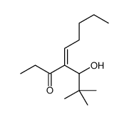 4-(1-hydroxy-2,2-dimethylpropyl)non-4-en-3-one结构式