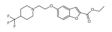 5-[2-(4-trifluoromethylpiperidin-1-yl)ethoxy]benzofuran-2-carboxylic acid ethyl ester Structure