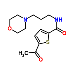 5-Acetyl-N-[3-(4-morpholinyl)propyl]-2-thiophenecarboxamide Structure