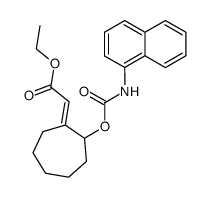 ethyl 2-(2-((naphthalen-1-ylcarbamoyl)oxy)cycloheptylidene)acetate Structure