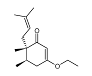 6-(3,3-dimethylallyl)-5,6-dimethyl-3-ethoxy-2-cyclohexenone结构式