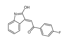 3-[2-(4-fluorophenyl)-2-oxoethylidene]-1H-indol-2-one结构式