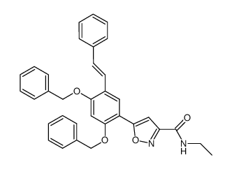 5-(2,4-bis(benzyloxy)-5-styrylphenyl)isoxazole-3-carboxylic acid ethylamide结构式