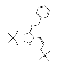 ((Z)-3-((3aR,5R,6S,6aR)-6-(benzyloxy)-2,2-dimethyltetrahydrofuro[2,3-d][1,3]dioxol-5-yl)allyl)trimethylsilane结构式