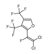 2-(2,2-dichloro-1-fluoroethenyl)-3,4-bis(trifluoromethyl)furan结构式