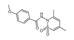 N-<4-methoxybenzoylamino>-2,4-dimethyl-1,3-butadiene-1,4-sultam Structure