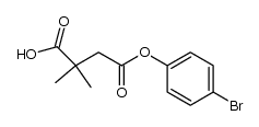 α,α-Dimethyl-bernsteinsaeure-mono-(p-brom-phenyl)-ester结构式