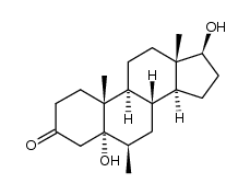 5,17β-dihydroxy-6β-methyl-5α-androstan-3-one Structure