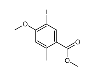 5-碘-4-甲氧基-2-甲基苯甲酸甲酯结构式