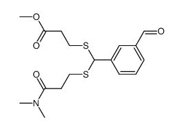 methyl 3-((((3-(dimethylamino)-3-oxopropyl)thio)(3-formylphenyl)methyl)thio)propanoate Structure