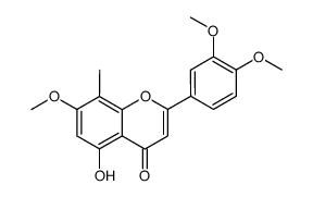 2-(3,4-dimethoxy-phenyl)-5-hydroxy-7-methoxy-8-methyl-chromen-4-one Structure