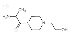 2-Amino-1-[4-(2-hydroxyethyl)-1-piperazinyl]-1-propanone hydrochloride Structure