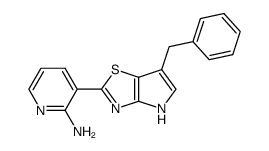 3-(6-benzyl-4H-pyrrolo[2,3-d][1,3]thiazol-2-yl)pyridin-2-ylamine Structure