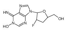 [(2S,4S,5R)-4-fluoro-5-(1-hydroxy-6-iminopurin-9-yl)oxolan-2-yl]methanol Structure