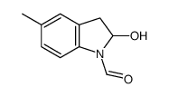 2-Hydroxy-5-methyl-1-indolinecarbaldehyde结构式