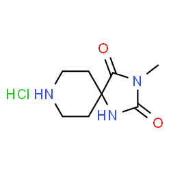 3-methyl-1,3,8-triazaspiro[4.5]decane-2,4-dione hydrochloride结构式