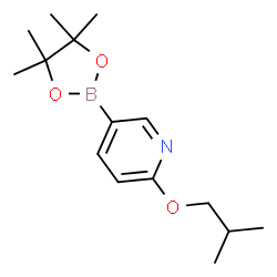 2-Isobutoxy-5-(4,4,5,5-tetramethyl-1,3,2-dioxaborolan-2-yl)pyridine结构式