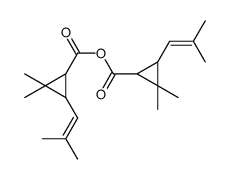 [2,2-dimethyl-3-(2-methylprop-1-enyl)cyclopropanecarbonyl] 2,2-dimethyl-3-(2-methylprop-1-enyl)cyclopropane-1-carboxylate结构式