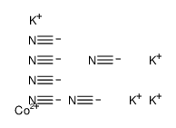 tetrapotassium hexa(cyano-C)cobaltate(4-) structure