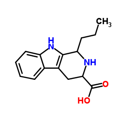 1-PROPYL-2,3,4,9-TETRAHYDRO-1H-BETA-CARBOLINE-3-CARBOXYLIC ACID Structure