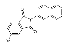 5-bromo-2-naphthalen-2-ylindene-1,3-dione Structure