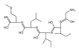 (2S,3S)-2-[(2-aminoacetyl)amino]-N-[(2S,3S)-1-[[(2S)-1-[[(2S)-1-amino-4-methylsulfanyl-1-oxobutan-2-yl]amino]-4-methyl-1-oxopentan-2-yl]amino]-3-methyl-1-oxopentan-2-yl]-3-methylpentanamide结构式