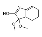 3,3-dimethoxy-3a,4,5,6-tetrahydro-1H-indol-2-one结构式