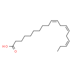 cis-10,13,16-Nonadecatrienoic acid structure