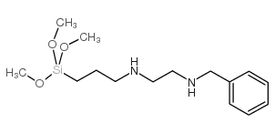 N-(2-N-苄基氨乙基)-3-氨基丙基三甲氧基硅烷结构式