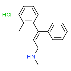 N-methyl-3-(2-methylphenyl)-3-phenyl-prop-2-en-1-amine hydrochloride结构式