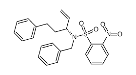 (R)-N-benzyl-2-nitro-N-(5-phenylpent-1-en-3-yl)benzenesulfonamide结构式