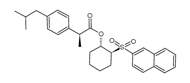 (+)-(S)-2-(4-isobutyl-phenyl)-propionic acid (1S,2S)-2-(naphthalene-2-sulfonyl)-cyclohexyl ester Structure