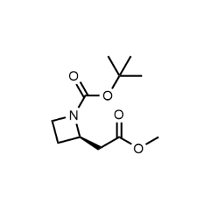 Tert-butyl (R)-2-(2-methoxy-2-oxoethyl)azetidine-1-carboxylate Structure