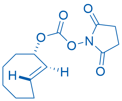 equatorial (E)-环辛-2-烯-1-基 (2,5-二氧代吡咯烷-1-基) 碳酸酯结构式