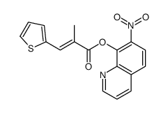 (7-nitroquinolin-8-yl) (E)-2-methyl-3-thiophen-2-ylprop-2-enoate Structure