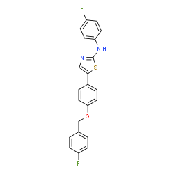 5-(4-[(4-FLUOROBENZYL)OXY]PHENYL)-N-(4-FLUOROPHENYL)-1,3-THIAZOL-2-AMINE结构式