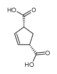 (1R,3S)-4-Cyclopentene-1,3-dicarboxylic acid Structure