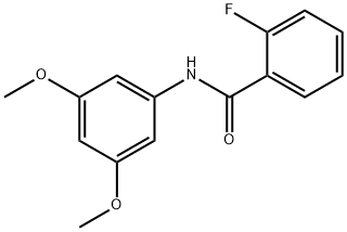 2-氟-N-(3,5-二甲氧基苯基)苯甲酰胺结构式