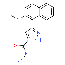 3-(2-methoxynaphthalen-1-yl)-1H-pyrazole-5-carbohydrazide结构式