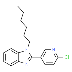 2-(6-CHLORO-3-PYRIDINYL)-1-HEXYL-1H-1,3-BENZIMIDAZOLE结构式