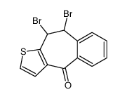 9,10-DIBROMO-9,10-DIHYDRO-4H-BENZO(4,5)CYCLOHEPTA(1,2-B)THIOPHENE-4-ONE结构式