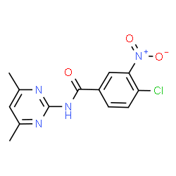 4-chloro-N-(4,6-dimethylpyrimidin-2-yl)-3-nitrobenzamide结构式