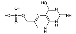 (2-amino-4-oxo-7,8-dihydro-1H-pteridin-6-yl)methyl dihydrogen phosphate结构式