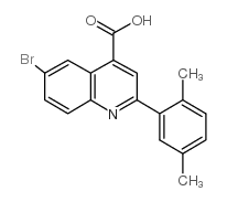 6-溴-2-(2,5-二甲基苯基)喹啉-4-羧酸结构式