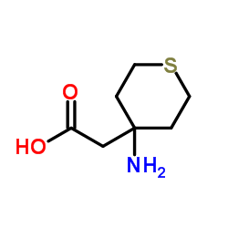 (4-Aminotetrahydro-2H-thiopyran-4-yl)acetic acid Structure