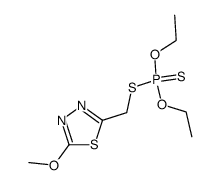 diethoxy-[(5-methoxy-1,3,4-thiadiazol-2-yl)methylsulfanyl]-sulfanylide ne-phosphorane结构式