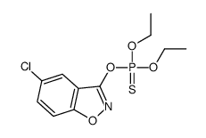 (5-chloro-1,2-benzoxazol-3-yl)oxy-diethoxy-sulfanylidene-λ5-phosphane结构式